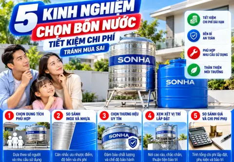 5 Kinh Nghiệm Chọn Bồn Nước Tiết Kiệm Chi Phí, Tránh Mua Sai