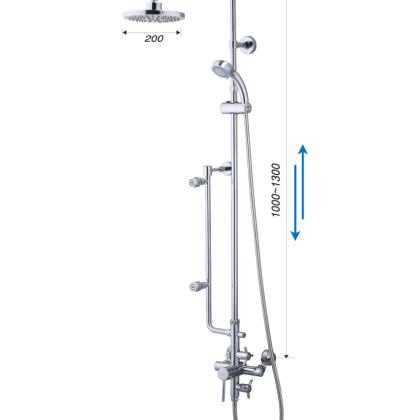 Bộ Vòi Sen Đứng Nóng Lạnh - S498C