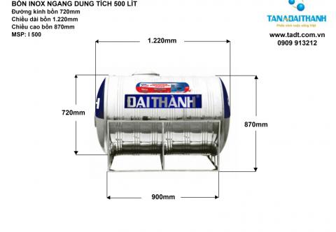Bồn nước inox 500 lít Tân Á Đại Thành giá rẻ