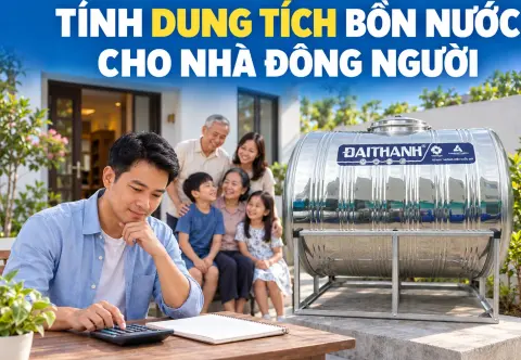 Cách tính dung tích bồn nước cho gia đình đông người: Tính nhu cầu dự trữ