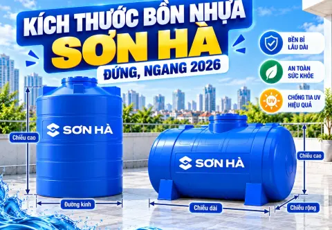Kích Thước Bồn Nhựa Sơn Hà Đứng, Ngang 2026