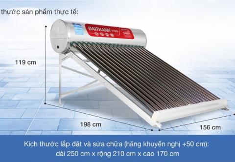 Kích thước máy năng lượng mặt trời 180L & cách chọn chuẩn