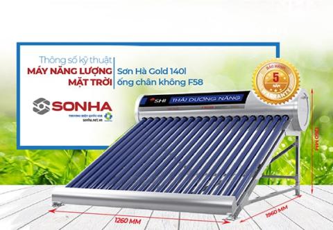 Máy nước nóng năng lượng mặt trời Sơn Hà 140L: tư vấn 2026
