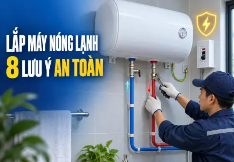 Lắp Máy Nước Nóng Lạnh: Sơ Đồ & 8 Lưu Ý An Toàn 2026