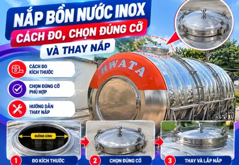 Nắp Bồn Nước Inox: Cách Đo, Chọn Đúng Cỡ Và Thay Nắp