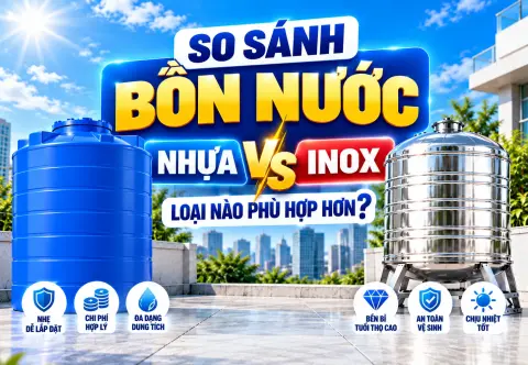 So Sánh Bồn Nước Nhựa Và Inox: 12 Tiêu Chí Chọn Mua