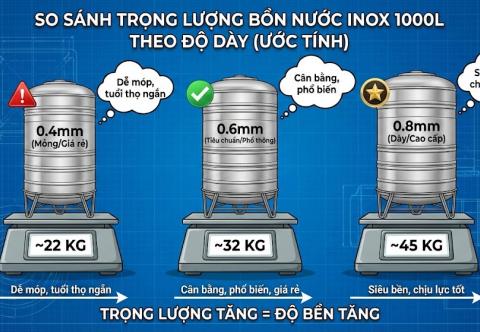 Cách Đọc Thông Số Độ Dày Inox Chuẩn Xác: Kinh Nghiệm Cho Người Mua Bồn Nước