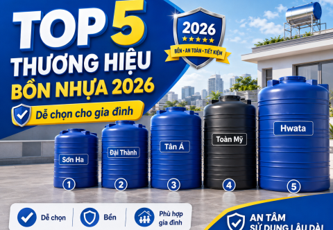 Top 5 thương hiệu bồn nước nhựa tốt, dễ chọn năm 2026