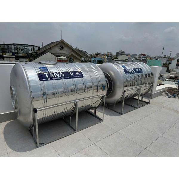 Ảnh thực tế Bồn Nước Inox Tân Á 2000L Ngang tại công trình