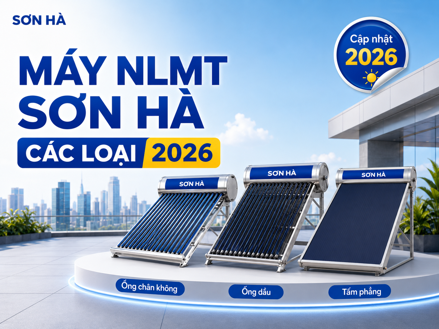 Máy nước nóng năng lượng mặt trời Sơn Hà dòng phổ thông