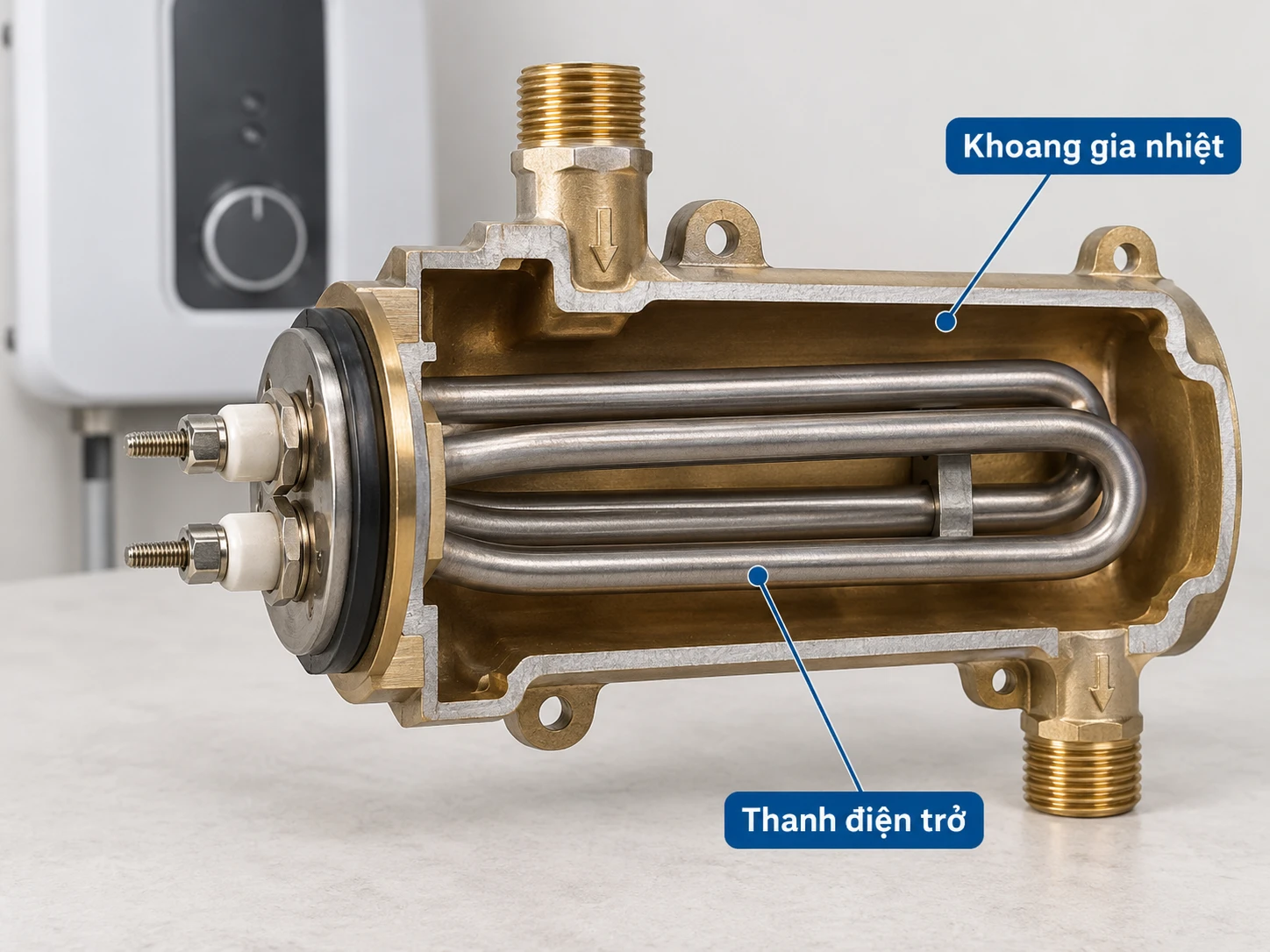 Điện trở máy nước nóng trực tiếp thanh điện trở máy nước nóng trực tiếp