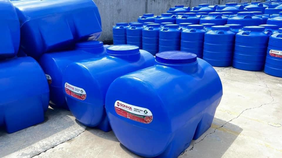 Bồn nhựa 700L ngang chính hãng nhiều thương hiệu