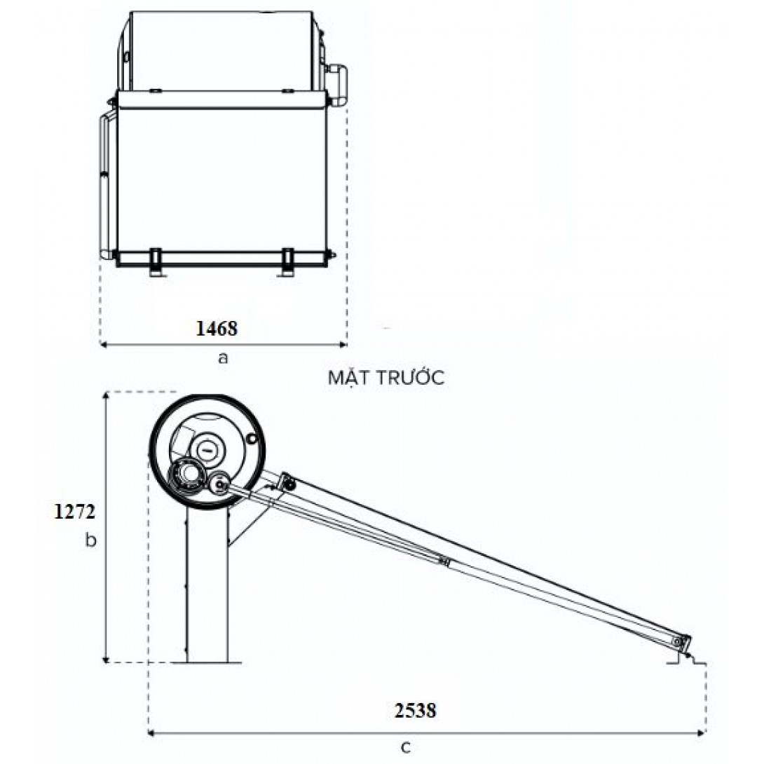 Kích thước máy nước nóng năng lượng mặt trời Ariston 200L