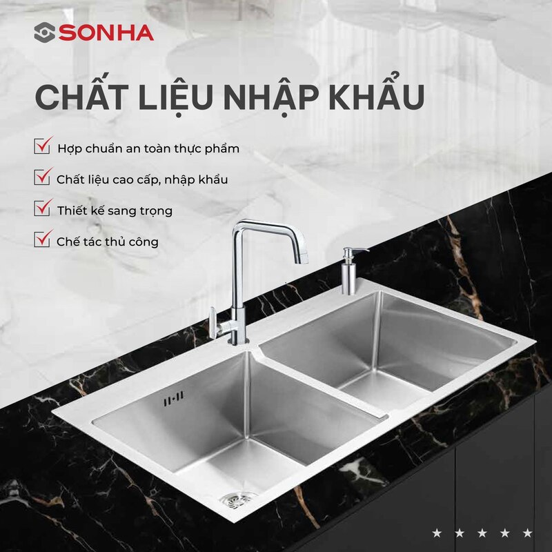 So sánh chậu rửa bát Sơn Hà và Đại Thành thực tế trong không gian bếp