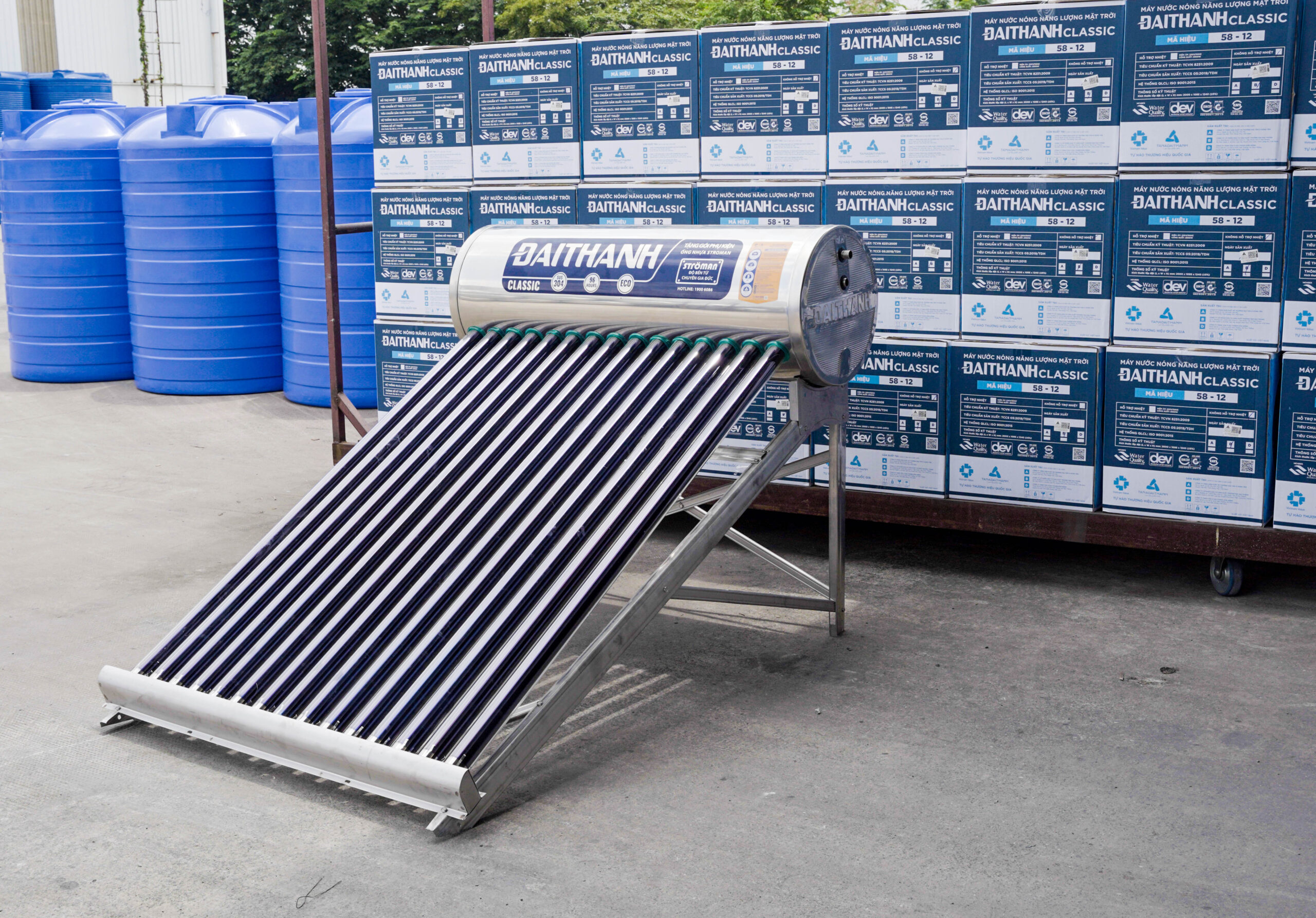 Giá máy nước nóng năng lượng mặt trời 120L theo từng hãng