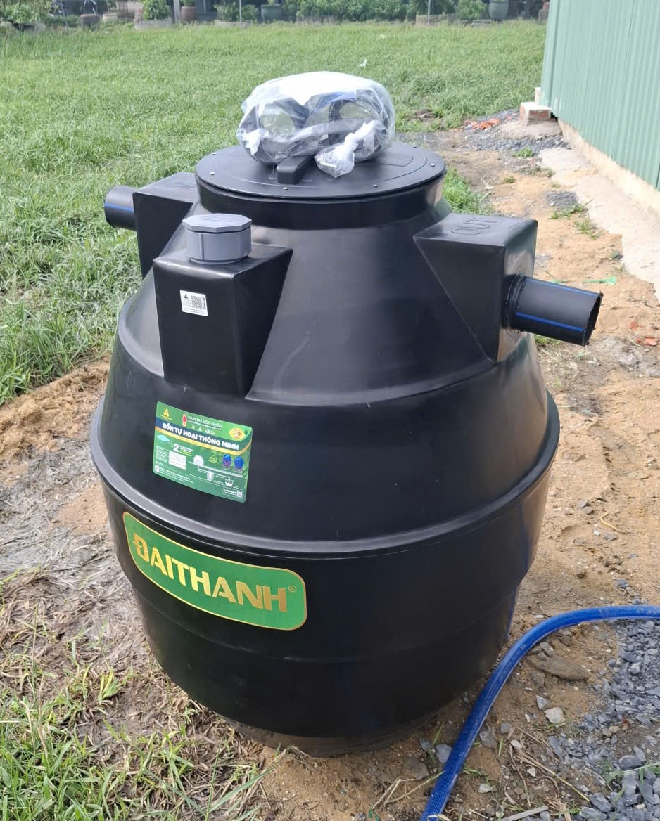 kích thước hố chờ bồn tự hoại 500L