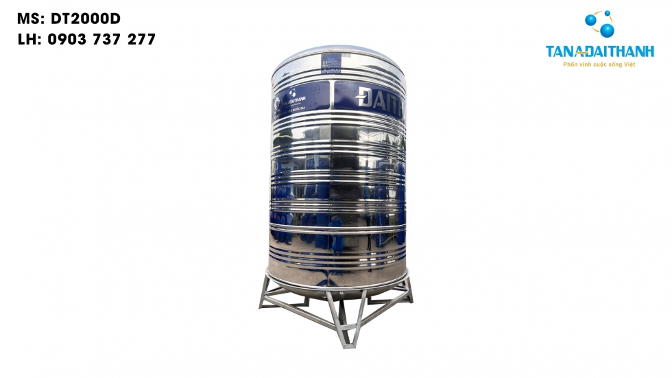 Bồn nước inox Đại Thành 2000 lít đứng