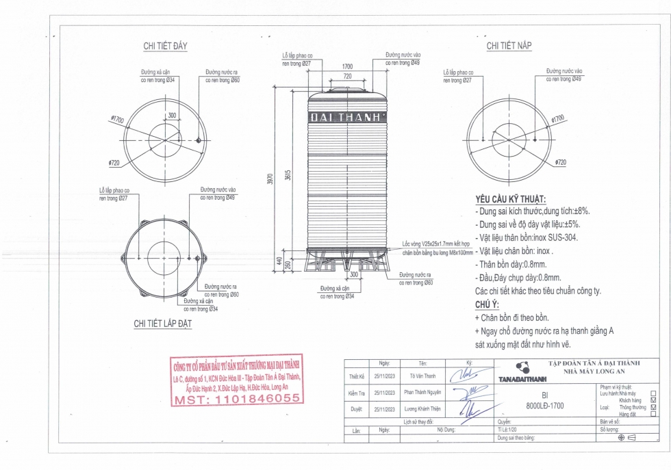bon nuoc inox dai thanh 8000l dung