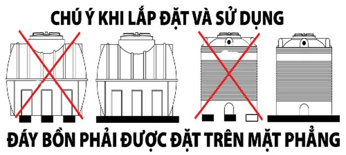 Những điều cần lưu ý khi lắp đặt, sử dụng bồn nước nhựa 500L Đại Thành